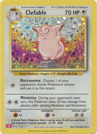 Clefable CLC 014/034 Classic Collection - TCG Best Value Collectibles