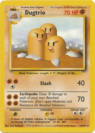 Dugtrio 19/102 Base Set Unlimited - TCG Best Value Collectibles