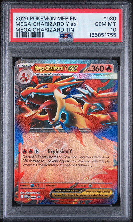 Mega Charizard Y ex 030 Black Star Promo PSA 10