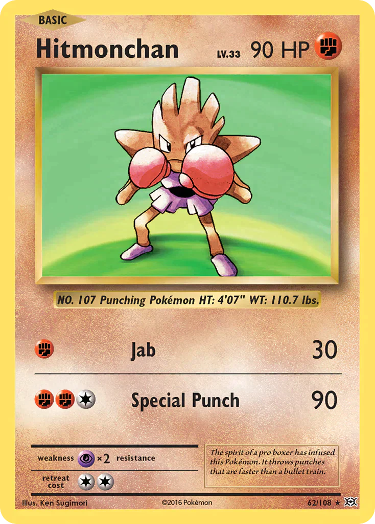 Hitmonchan 62/108 XY Evolutions - TCG Best Value Collectibles