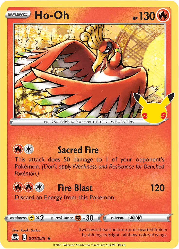 Ho-Oh 001/025 Celebrations - 25th Anniversary - TCG Best Value Collectibles