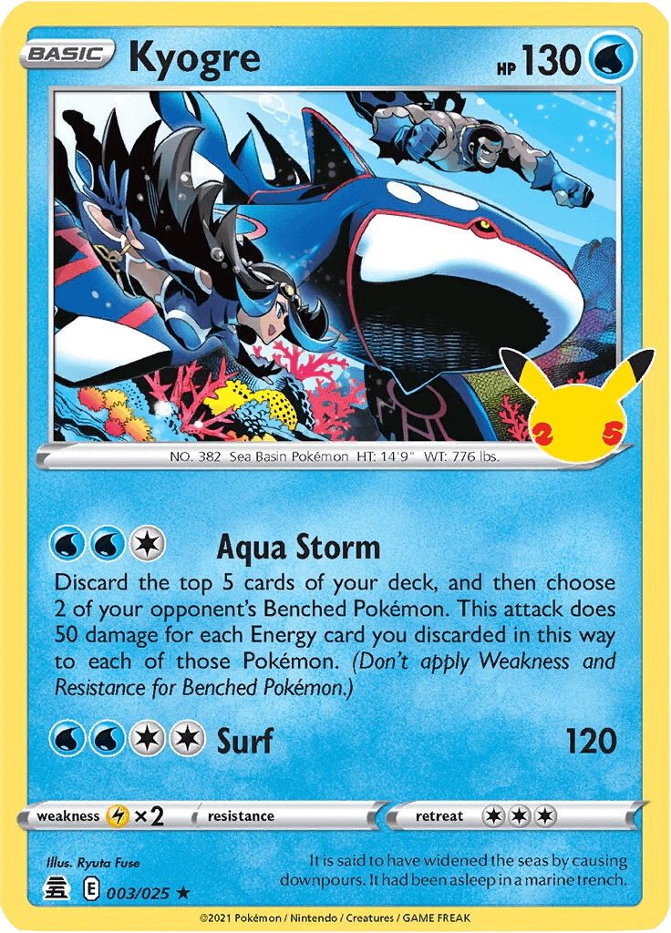 Kyogre 003/025 Celebrations - 25th Anniversary - TCG Best Value Collectibles