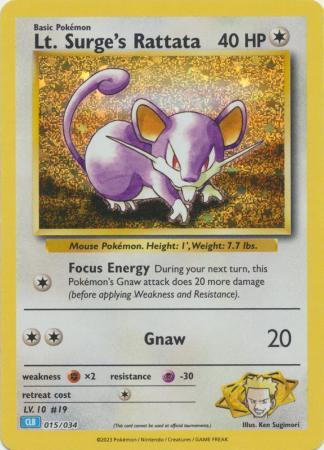 Lt. Surge's Rattata CLB 015/034 Classic Collection - TCG Best Value Collectibles