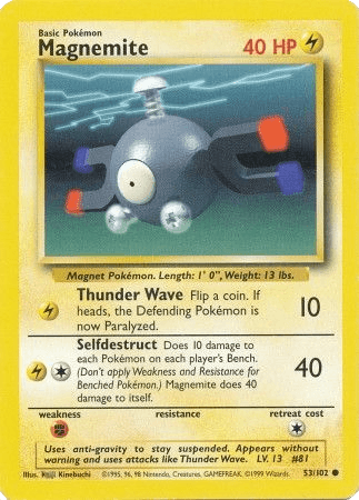 Magnemite 53/102 Base Set Unlimited - TCG Best Value Collectibles