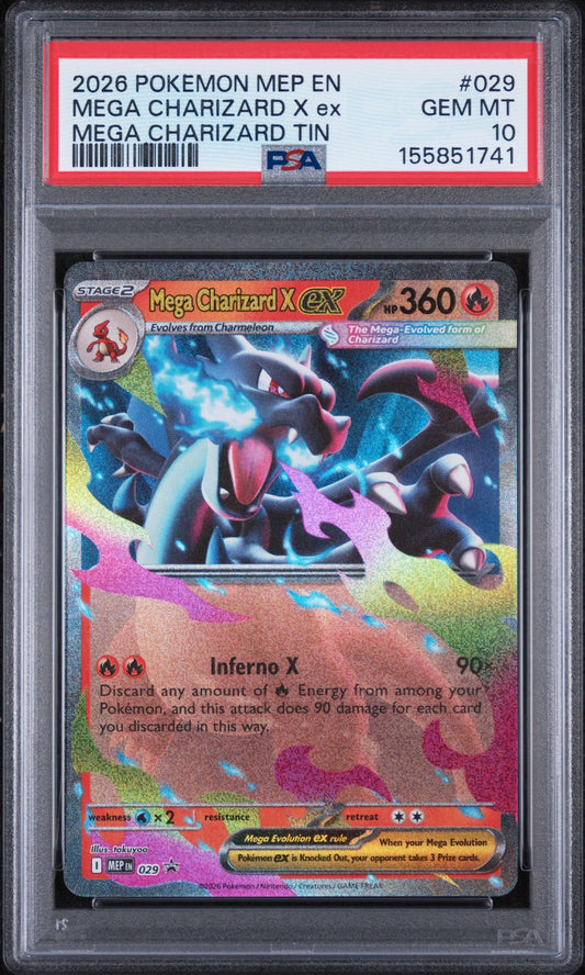 Mega Charizard X ex 029 Black Star Promo PSA 10