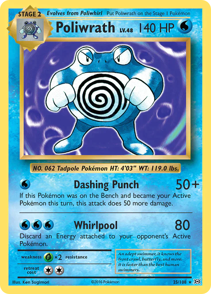 Poliwrath 25/108 XY Evolutions - TCG Best Value Collectibles